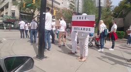 Canadians rally in support of protests in Belarus