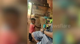 Cruel neighbours get three-year-old boy drunk by forcing him to drink wine