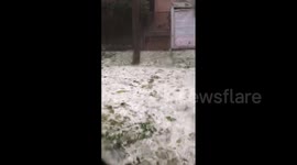 Italy: Severe Hail Storm Creates Hailstone River In Verona 2