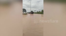 Floods Batter Homes After Heavy Rain In Thailand