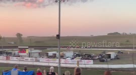 Noise, dirt and a sunset at a weekend meeting on a South Dakota race track