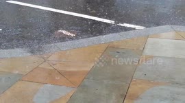 Heavy rain in Bradford as Storm Francis hits UK