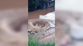 Whirlpool scares locals during floods in Thailand