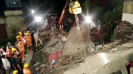 Nine rescued and two dead after building collapses in central India