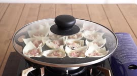 ASMR Chinese steamed dumplings with Takoyaki machine