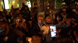 Senator Rand Paul and his wife are surrounded by BLM mob