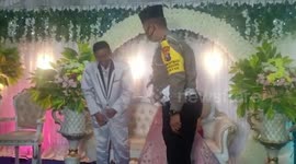 Police force groom to do push-ups at the altar after catching him without a face mask