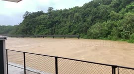 Typhoon Maysak floods river and heavy rains in Japan