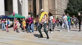 Stayin Alive at Manchester Protest