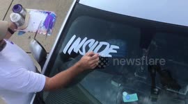 US man goes viral on TikTok for his oddly satisfying car calligraphy
