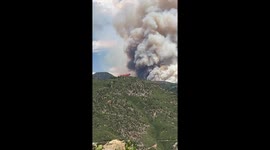 Crew Battling Grizzly Creek Fire At Glenwood Canyon