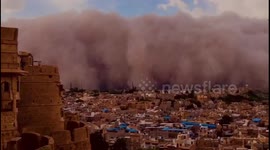 Dust Storm In Rajesthan, India