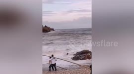 Bride killed after couple swept out to sea while taking wedding photos in China