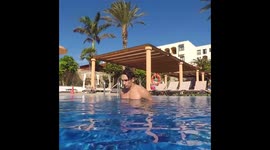 Guy Tries a Normal Workout but Underwater