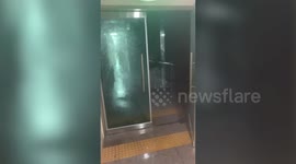 Strong winds and heavy rain smash into residential building during Typhoon Maysak in South Korea