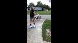 Mover Falls Attempting to Skate Down The Ramp