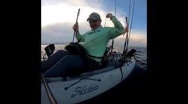 Tuna Fish Goes Crazy On Kayak