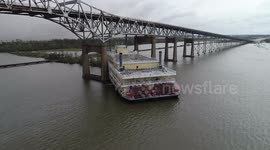 08-27-2020 Casino Boat Hits Bridge in Lake Charles, LA During Hurricane Laura + John Humphress + Scott Peake