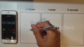 125 million views on this art challenge 10 minute, 1 minute, 10 second