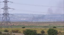 Massive fire after several explosions at factory in Hoo, Kent, UK