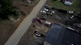 US: Aerial Footage Shows Mudslides In Buchanan County, VA