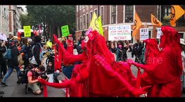 Extinction rebellion protesters in london