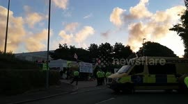 Dawn arrives at XR blockade Liverpool
