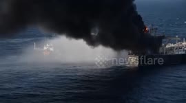 Sri Lanka seeks fire fighting assistance after oil tanker catches fire off east coast
