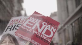 Feminist Protest in London - B-Roll - Cinematic