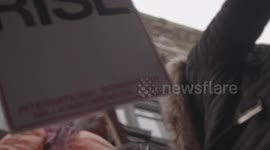 Feminist Protest in London - B-Roll - Cinematic Shot - Banner Shot III