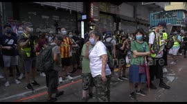 Riot police deploy purple flag and shoot pepper balls on crowd in Mongkok, as Hong Kong protests are silenced