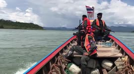 Thai police patrol sea border with Myanmar following Covid-19 spike