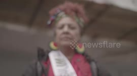 Portrait during Feminist Protest in London - B-Roll - Cinematic Shot