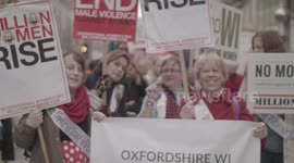 Portraits during Feminist Protest in London - B-Roll - Cinematic Shot