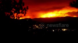 US: Time Lapse Video Of Bear Fire Burning In California