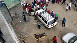 Covid-19 Lockdown blockade. Nairobi Kenya