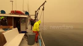 California Fires Cause Thick Smoke Off Stewarts Point