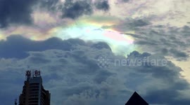 太美了！南宁天空出现“七彩祥云”