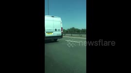 UK: Lorry Catches Fire At M25 In West London
