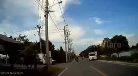 Schoolgirl knocked over by pickup truck when drive turns without looking in mirrors