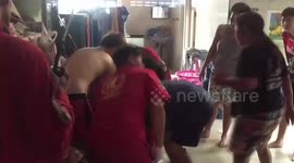 Toddler's hand crushed after playing with corn grinder machine while his parents were out