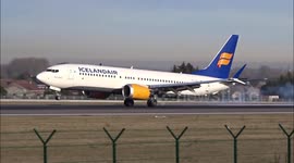 Boeing 737 MAX from Icelandair Landing at Brussels Airport