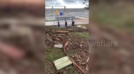 Florida park covered in debris as Storm Sally moves north