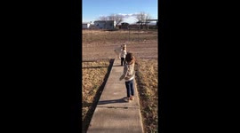 Goat Tries To Headbutt Toddler