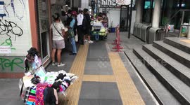 Small hidden food market in Bangkok, Thailand