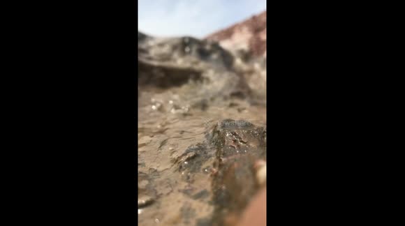 Sea Water Coming From Mountain In Gadani Balochistan Pakistan