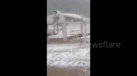 Mediterranean 'hurricane' wreaks havoc on Greek village