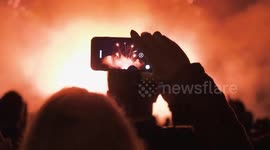 Big fireworks show in Vilnius