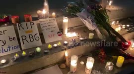 US: Candlelight Vigil For Ruth Bader Ginsburg’s Death 3