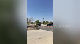 Tanker plane collects water to battle Bobcat Fire in California